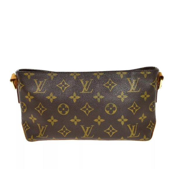 Auth LOUIS VUITTON Logo Trotteur Shoulder Bag Monogram Leather Brown - Picture 16 of 16